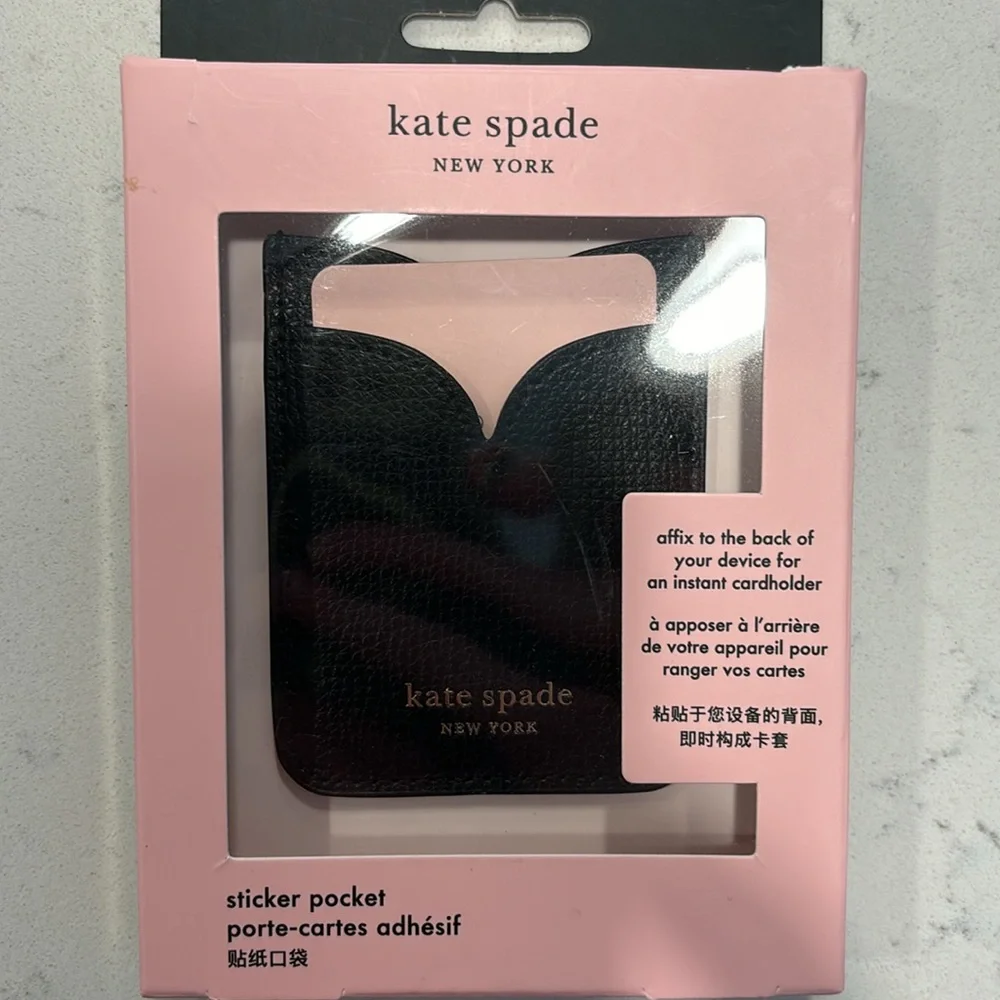 Kate Spade Black Card Holder for Cell Phones